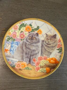 Lenox English Country Cats Decorative Plate - Bluebell & Sage